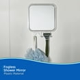 thumbnail image 3 of Kenney Gray Square Fogless Suction Cup Mount Shower Mirror, 3 of 6
