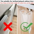 thumbnail image 7 of Trash Bag Holder, Happon Recycled Reusable Hanging Stainless Steel Bags Holder for Kitchen Cabinets Doors and Cupboards, 7 of 7