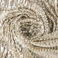 thumbnail image 2 of Zelouf Arya Linear Sequin On Stretch Mesh  , Sewing, DIY, Crafts Fabric by the Yard, Gold/silver, 20 Yard, 2 of 3