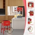 thumbnail image 3 of siu want Large 20oz Vintage Style Popcorn Maker Cart - Pops 62 Cups Per Batch, Commercial & Home Use, Portable Popcorn Machine with Wheels and Kettle, for Theater, Parties, Events (Red)​, 3 of 11