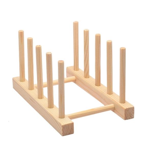 POYOGA Space Saving Wooden Kitchen Shelf For Dishes Cups Utensils Dish Drying Rack