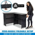 thumbnail image 4 of GoBar Portable Double Bar Table Set with Multi-Color LED Lights - Mobile Bartender Station for Events - Includes Carrying Case, 4 of 6