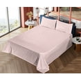 thumbnail image 4 of Ambesonne Geometric Fitted & Flat Sheet with Sham 3 Pcs Set, Abstract Stripes Dots Art, Twin, Pale Pink White and Mauve, 4 of 5