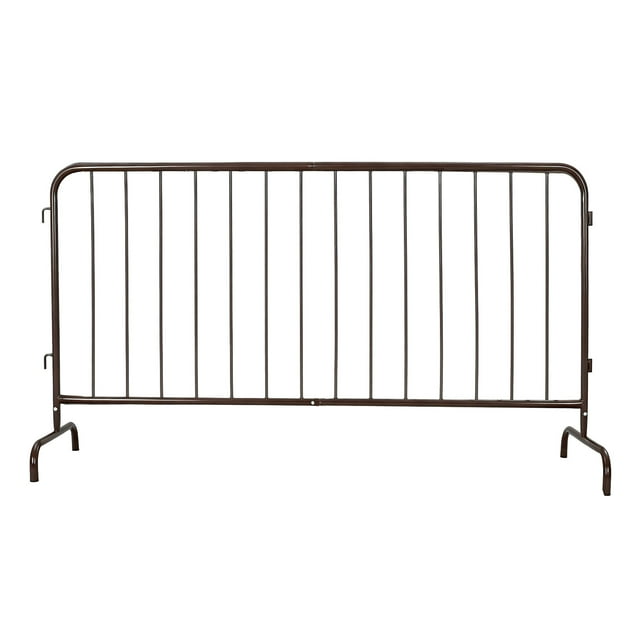 GloryStar Metal Interlocking Barricade, Heavy-Duty Steel Barrier, Rust-Proof Powder Coat Finish, Removable Bridge Feet, Tool-Free Assembly for Outdoor Event, Marathon
