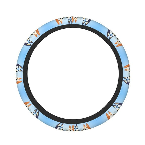 Saiise Bluey Print Steering Wheel Covers for Car,Truck and SUV,Universal 15 inch Steering Wheel Cover Protection