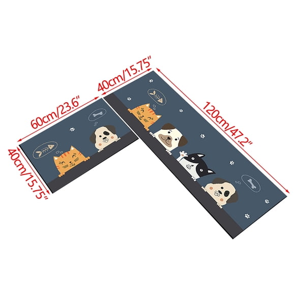 EDHITNR Liquidation 40X60+40X120cm Ensemble de Tapis de Sol de Cuisine, Tapis de Sol Ménager Absorbant l'Eau et l'Huile Tapis Noir et Offres du Vendredi Rabais de 90 %
