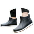 thumbnail image 2 of LIJCC Mens Women Ankle Boots Slip On Rubber Rain Boot Ankle Rain Shoes Non-Slip Rubber Waterproof Garden Boots Mens Work Mid-Calf Short Rain Boots, 2 of 4