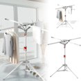 thumbnail image 1 of Versatile Folding Rack For Balcony And Bathroom Durable ABS And Steel Design For Efficient Clothing Drying And Organizing, 1 of 8