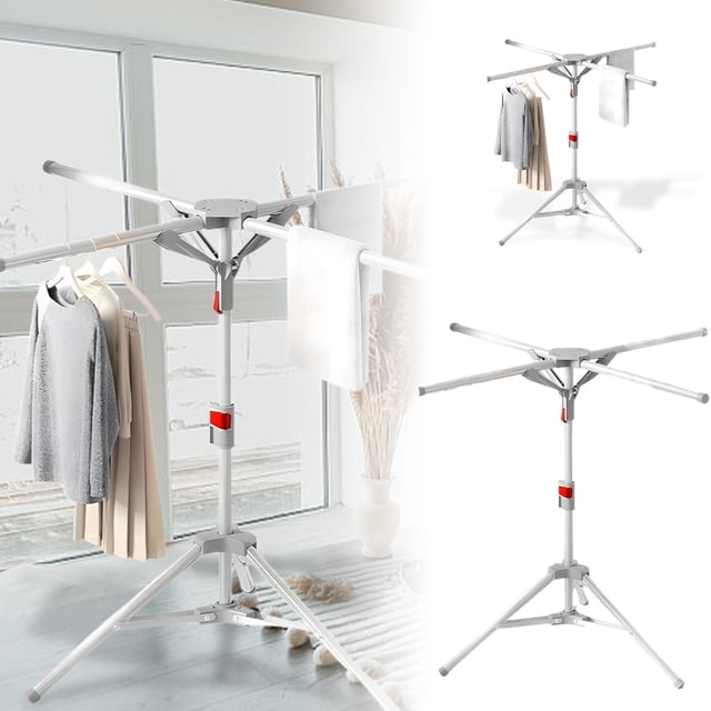 Versatile Folding Rack For Balcony And Bathroom Durable ABS And Steel Design For Efficient Clothing Drying And Organizing