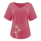 thumbnail image 4 of Elegante mujer con cuello en V estampado camiseta blusa Tops sudadera OAVQHLG3B Store  lin121212, 4 of 4