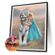 thumbnail image 1 of Cuadros Decorativos 5D Diamond Painting Girl Hugging Animal Full Round Drill Home Decor (X192) Likrtyny embutido en tela, 1 of 9