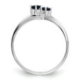 thumbnail image 2 of 14K White Gold Ring Band 1 mm Gemstone Mounting, Size 7, 2 of 5