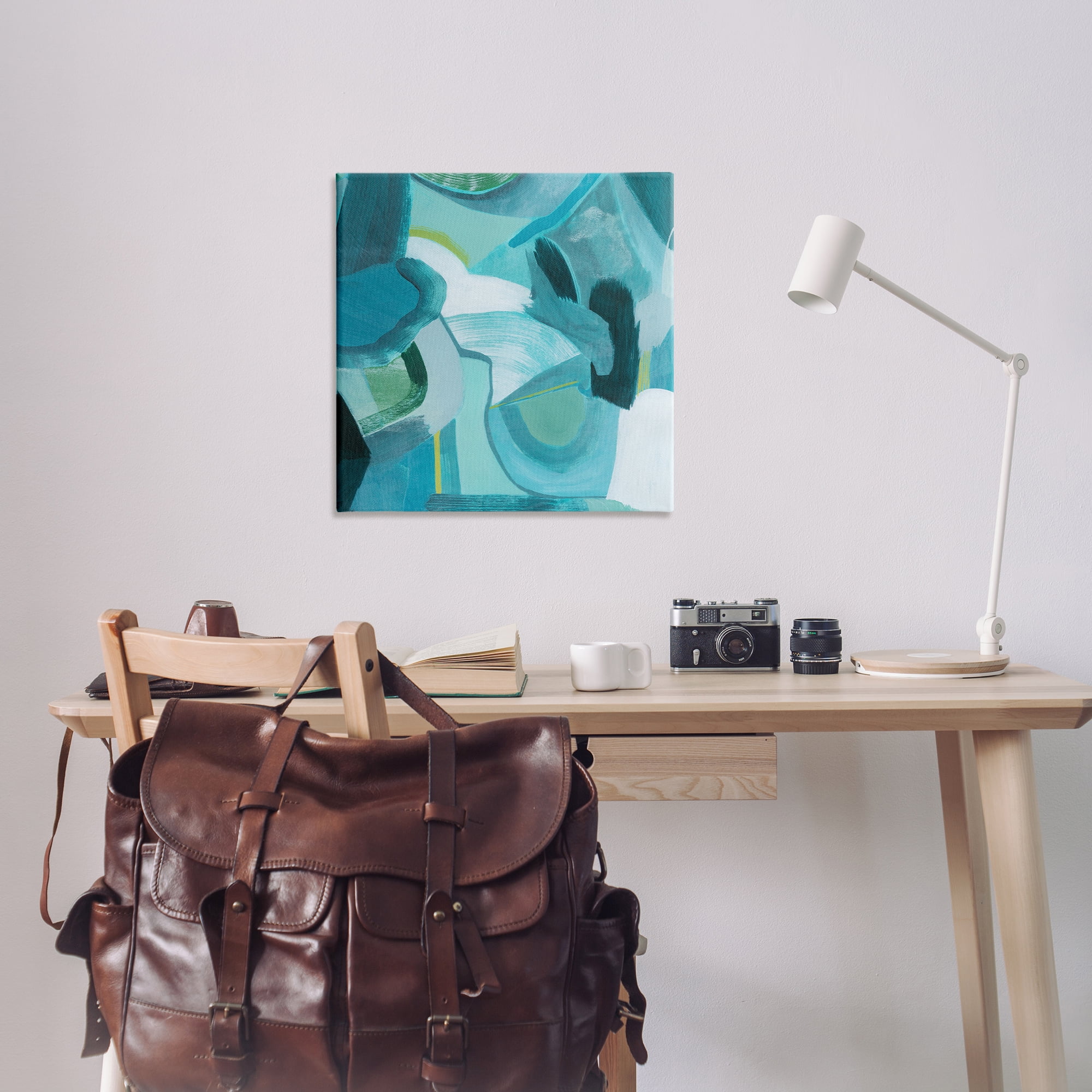 Stupell Industries Dynamic Cascading Shapes Abstract Painting Wrapped Canvas Art Print Wall Art, 30 x 30