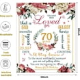 thumbnail image 3 of LHSHID 70th Happy Birthday Blanket for Woman 70th Birthday Decorations for Women 70 Year Old Birthday Gift Ideas for Her Wife Daughter Sister Friend Flower Soft Throw Blanket 50"x60", 3 of 8