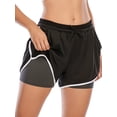 thumbnail image 4 of Women's 2 in 1 Running Shorts Workout Athletic Gym Yoga Shorts with Pockets, 4 of 8
