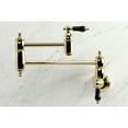 thumbnail image 2 of Kingston Brass KS3102PKL Duchess Wall Mount Pot Filler Faucet, Polished Brass, 2 of 8
