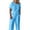Sky Blue, variant on Women's 2 PC Short Sleeve Top + Pants Set Solid Loose Drawstring Waist Crew Neck Short Sleeve Top And Pants Set Casual Daily Outfit Women's Clothing Set Ladies Lounges Set