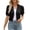 Black, variant on ZIXKCGDSE Women's Cropped Cardigan Open Front Short Sleeve Lightweight Jacket Everyday Wear Size L
