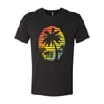 thumbnail image 2 of Tropical Palm Trees Silhouettes with Sunset | Mens Pop Culture Premium Tri Blend T-Shirt, Vintage Black, 2XL, 2 of 4