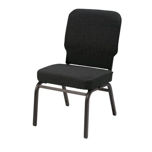 Pemberly Row Big and Tall Armless Guest Chair - Tested for 500 lbs Black