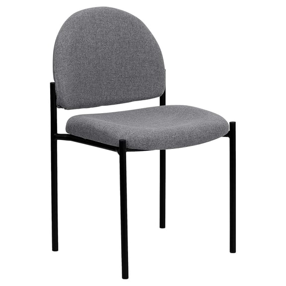 Tania Gray Fabric Stackable Steel Side Reception Chair