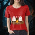 thumbnail image 2 of Godom Halloween Party Shirt Woman Halloween Tshirt Pumpkin Print Tees Casual Vacation Short Sleeve Tops, 2 of 5