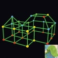 thumbnail image 1 of 174 piezas más un kit de construcción de carpa para niños que brillan en la oscuridad, juguetes de construcción de fuertes aéreos (el color de la bola es aleatorio), 1 of 5