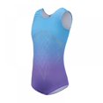 thumbnail image 1 of AMERTEER European American Ballet Gymnastics Dance Practice Clothes Sleeveless Shoulder  Bright Spotted gradient color Body Suit Blue#01, 1 of 8