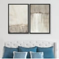 thumbnail image 3 of IDEA4WALL Framed Canvas Print Wall Art Set Grunge Duotone Tan Abstract Illustration Digital Art Wall Decor Bohemian Retro Artwork Contemporary for Living Room, Bedroom, Office - Black 16"x24"x2, 3 of 5