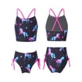 thumbnail image 1 of Alvivi Girls 2-Piece Halter Tankini Swimsuit Hawaiian Bathing Suit Top+Briefs Swimwear 3T-14, 1 of 7