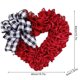 thumbnail image 5 of Guirnalda de corazón de amor de arpillera roja para el Día de San Valentín, lazo a cuadros de búfalo, accesorios de decoración del hogar, 5 of 5