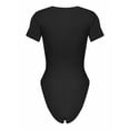 thumbnail image 4 of SHCKE Women's Round Collar Clothing Short Sleeve Tops T Shirt Bodysuit Casual Daily TShirts Bodysuit Tops One Piece Short Sleeve Tops Slim Fit T Shirts tops, 4 of 8