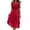 Red, variant on Wedding Guest Dresses for Women, Women's Casual Floral Print Chiffon Dress Short Sleeve Loose Fit for Daily Wear and Evening Blue L Chiffon Material