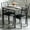 Gray, variant on Small Kitchen Table and Chairs for 2 Compact Dining Table Set Rustic Brown Square Apartment Furniture for Small Spaces