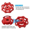 thumbnail image 3 of Outdoor Faucet Handle, Cast Steel Water Spigot Handle Includes Screws and Spacer, Square Size 5x5mm, Wheel OD 61mm,Red, 3 of 5