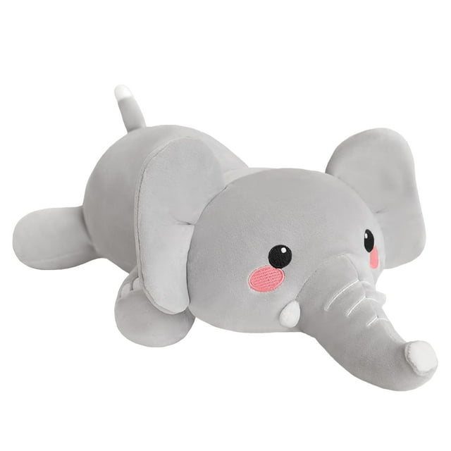 Peluche SQEQE con forma de elefante pesado de 60 cm y 1,4 kg para niños y adultos