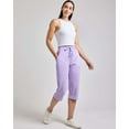 thumbnail image 3 of Real Essentials 3-Pack: Women's Capri Open Bottom Soft Sweatpants with Drawstring (Available in Plus Size), 3 of 7