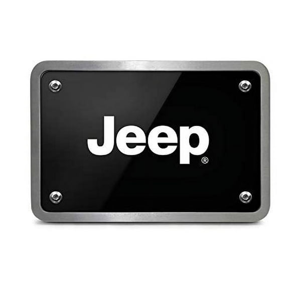 Jeep UV Graphic Black Thick Solid Billet Aluminum 2 inch Tow Hitch Cover