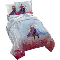 Disney Frozen Forest Spirit 7 Piece Full Size Kids Bed Set with Shams
