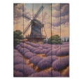 thumbnail image 3 of Designart "Mills in Lavender Hues III" Landscapes Print on Natural Pine Wood, 3 of 5