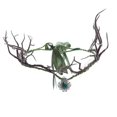 thumbnail image 2 of Woodland Antler Forest Elves Fairys Headband Circlet For Women Girls Renaissance Halloween ,Christmas, Birthday Cosplay Wedding Accessory Flye1982, 2 of 5