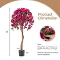 thumbnail image 3 of Gymax 4.5FT Artificial Tree Azalea Artificial Tree w/ Plastic Pot for Indoor & Outdoor, 3 of 10