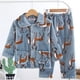thumbnail image 3 of Pijamas de Otoño/Invierno para niñas, conjunto de 2 uds. De ropa para niños, bata infantil de franela, juegos de ropa de lana, 3 of 4