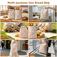thumbnail image 5 of Beeswax Bread Bag, TAIMASI 2 Pack Beeswax Bread Storage Bags for Homemade Bread, Reusable Bread Sourdough Bags, 17 x 12.6'' Cotton Linen Bread Storage Bag, 5 of 8