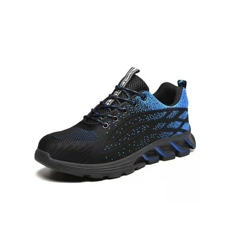 

Fangasis Men Work Shoes Heavy Duty Protection Boot Slip Resistant Safety Shoe Mens Sneakers Construction Anti-smash Steel Toe Style B 10.5