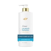 Dove Conditioner for Dry Hair Coconut & Hydration with Bio-Protein Care Technology and Coconut Oil, 18 Fl Oz