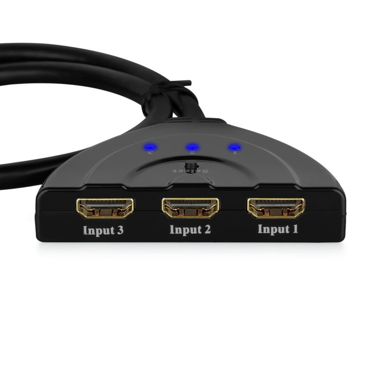 3 Port HDMI Switcher Splitter 3D 1080P Full HD 3 Input 1 Output Auto High  Speed HDMI Switch Switcher Splitter Cable Hub Box Adapter for HDTV DVD Xbox