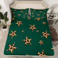 thumbnail image 2 of Castle Fairy Abstract Stars Print Bed Sheets,Vintage Cheetah Print King Sheets, 2 of 7