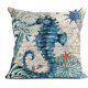 thumbnail image 4 of Juego de 4 fundas de cojín con tema del océano azul, pulpo costero náutico, hipocampo, tortuga, ballena, estilo mediterráneo, Pi decorativo Adepaton CZJJ-ZC92, 4 of 6