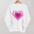 thumbnail image 6 of Valentines Day Sweatshirts Women Cute Heart Funny Valentine Pullover Sweater Tops Casual Long Sleeve Shirts, XL White, 6 of 6
